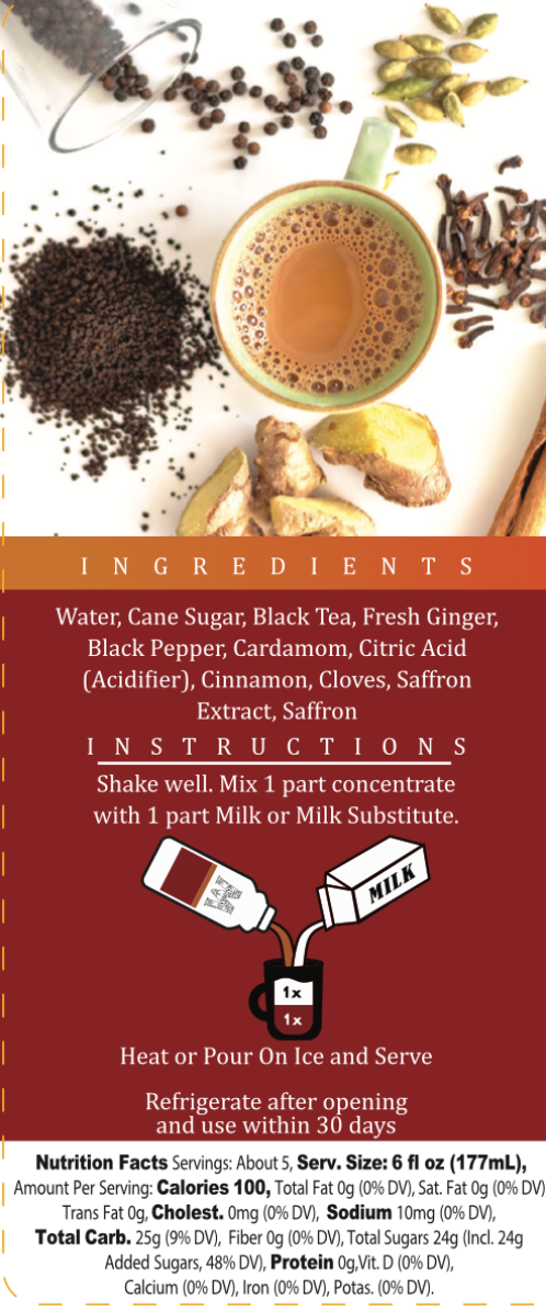 Saffron Chai Concentrate