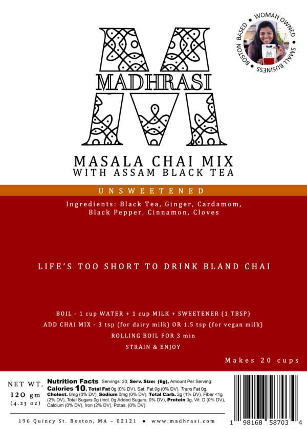 Small Masala Chai Mix 120 gms (Case of 10)