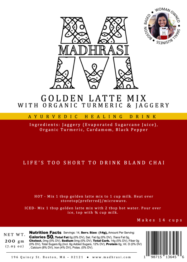 Small Golden Latte Mix - 120gms (case of 10)