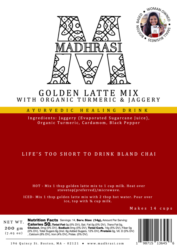 Small Golden Latte Mix - 120gms (case of 10)